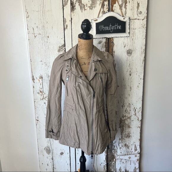 Burberry Brit Lightweight Rain/Wind Jacket Coat Neutral Taupe Authentic - Picture 11 of 12